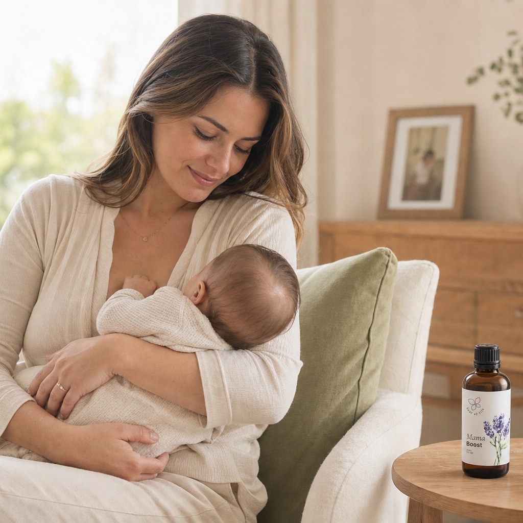 Mama Boost תמצית — לנשים בהריון משבוע 38 ומעלה, לסיוע בהכנה ללידה וללידה שלא מתקדמת