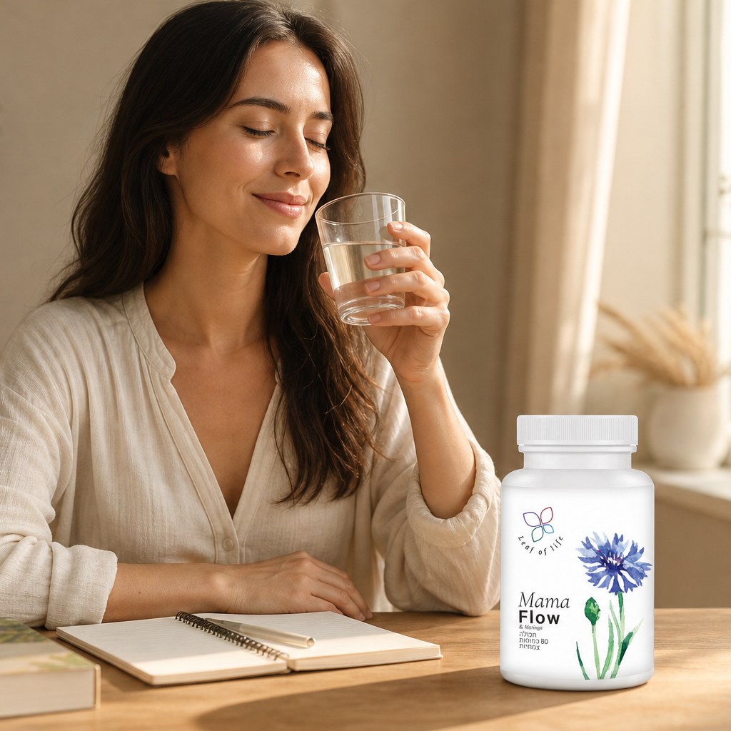Mama Flow & Moringa — לנשים אחרי לידה המחפשות להגביר חלב אם, באופן טבעי ולא תלותי. *לנשים הנמנעות מחילבה